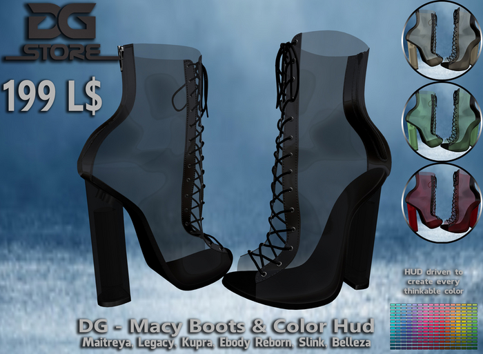 DG - Macy Boots & Color Hud - Unpacker