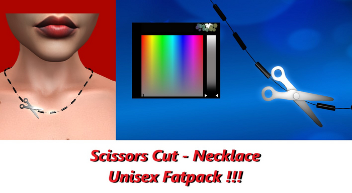 Scissors Cut - Necklace Unisex Fatpack !!!