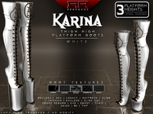 [Renegade] Karina Thigh High Platform Boots - White