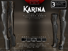 [Renegade] Karina Thigh High Platform Boots - Silver
