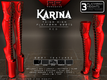 [Renegade] Karina Thigh High Platform Boots - Red