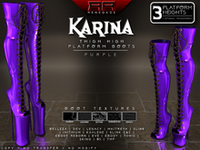 [Renegade] Karina Thigh High Platform Boots - Purple