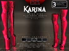 [Renegade] Karina Thigh High Platform Boots - Pink