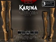 [Renegade] Karina Thigh High Platform Boots - Gold