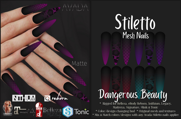Avada~ Stiletto Nails - Dangerous Beauty