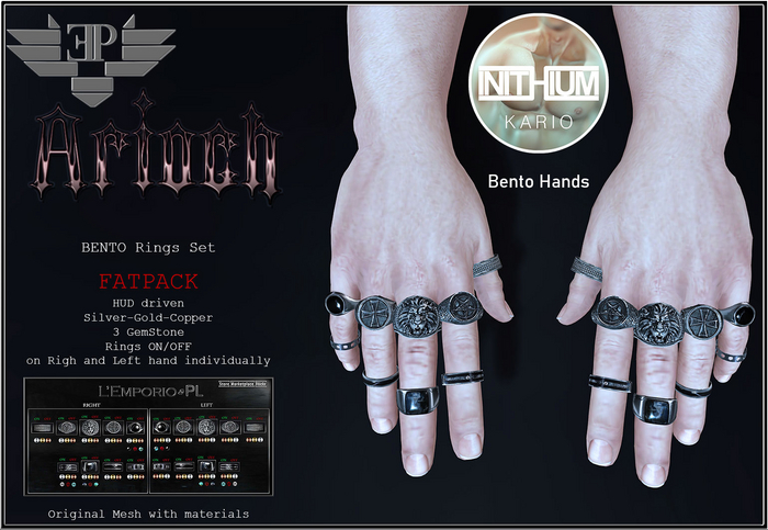 L'Emporio&PL::*Arioch*:: Rings Set-INITHIUM KARIO
