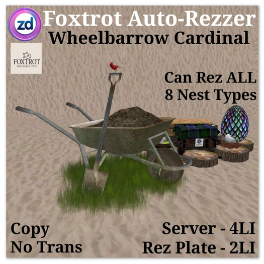 *ZD* Foxtrot Auto-Rezzer - Wheelbarrow  - Cardinal