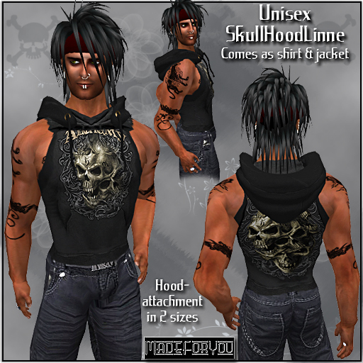 UnisexSkullHoodLinne/MadeForYou