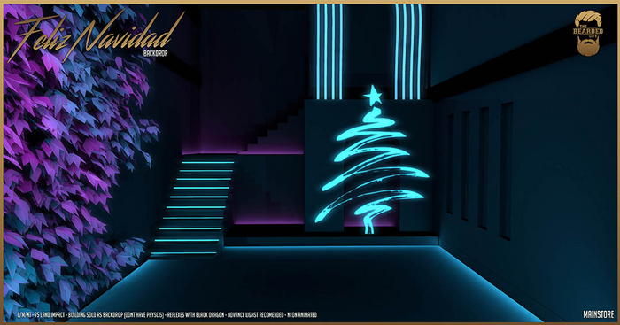 Feliz Navidad Backdrop - The Bearded Guy