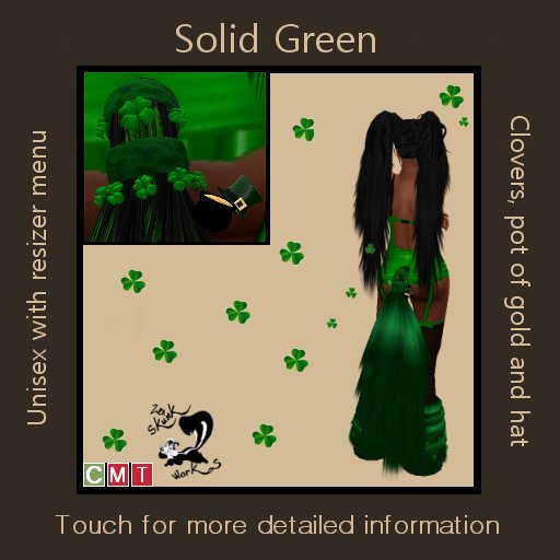 St. Patricks Day Tail - Solid Green