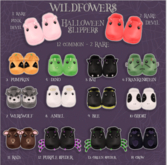 {WF} Halloween Slippers - Green Spider #13