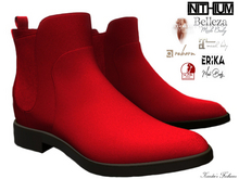 Red Suede Ankle Boots