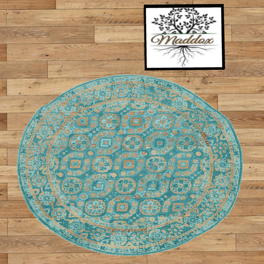 Maddox- Round Rug - Turquoise Tapestry
