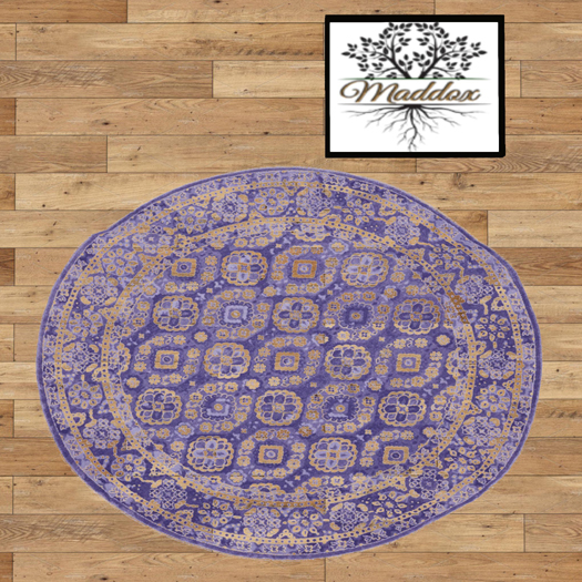 Maddox- Round Rug - Purple Tapestry
