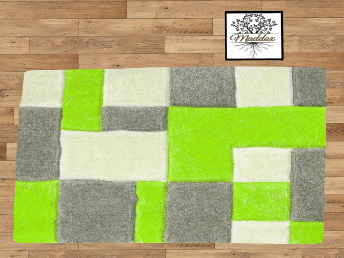 Maddox-Area Rug -Gray, Lime & Cream Modern