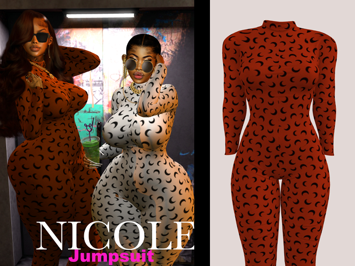 Lady//Nicole Bodysuit//Print/Red