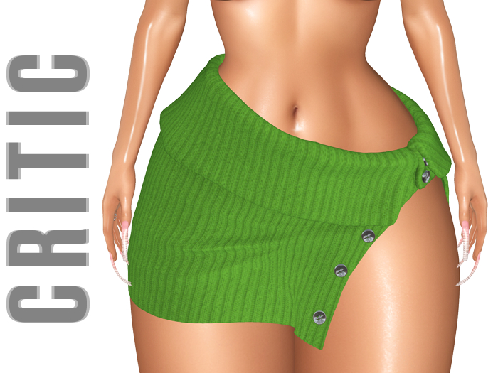 !CRITIC Hannah Ribbed Skirt - Green