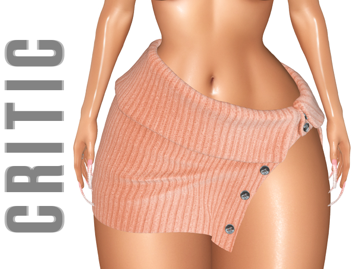 !CRITIC Hannah Ribbed Skirt - Nude
