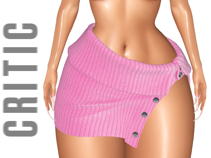 !CRITIC Hannah Ribbed Skirt - Pink
