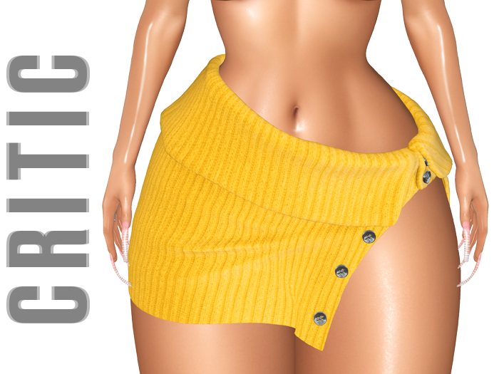 !CRITIC Hannah Ribbed Skirt - Yellow