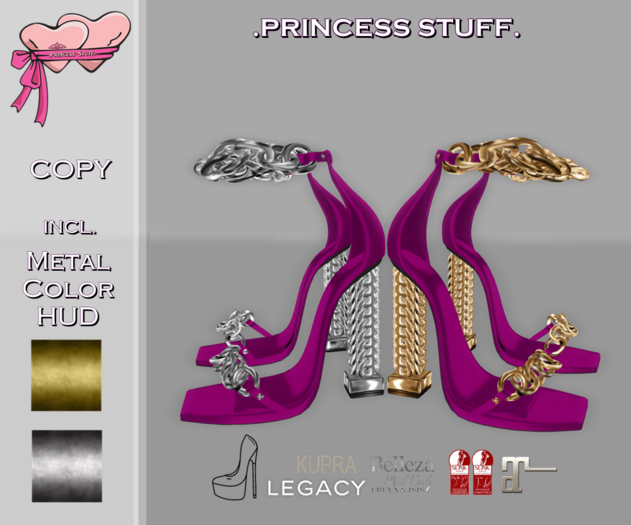 .Princess Stuff. [In Chains Heels] .Magenta._add