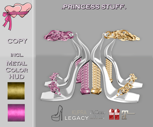 .Princess Stuff. [In Chains Heels] .White._add