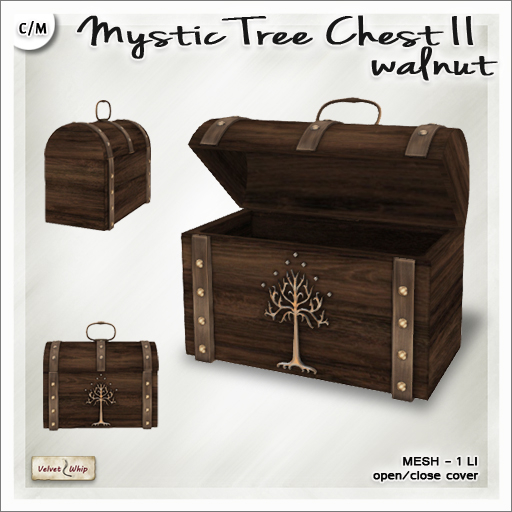 Second Life Marketplace - [V/W] Mystic tree Chest II Walnut - Medieval ...
