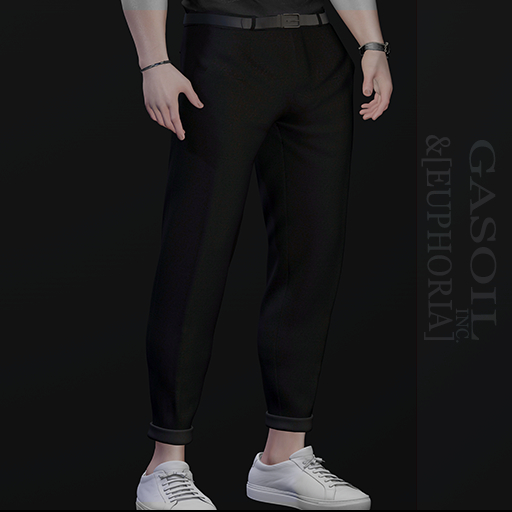 [GL inc.]  DUANE PANTS ALLSIZE BLACK-1