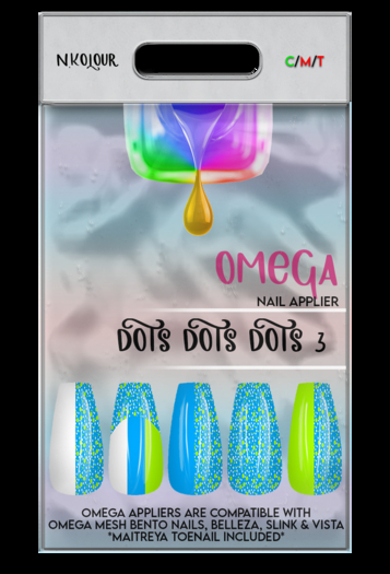 N.Kolour: Dots Dots Dots 3 Nail Applier [Omega]