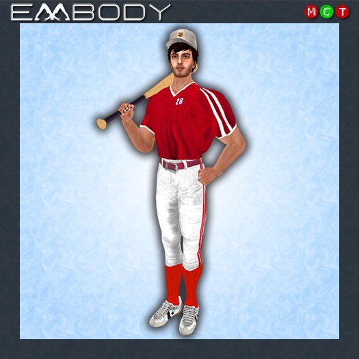 Embody Prop Pose M HOME RUN 1 with prop bat