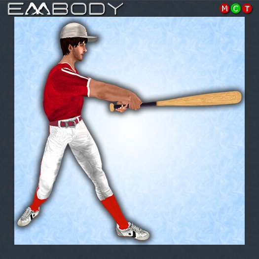 Embody Prop Pose M HOME RUN 2 with prop bat