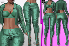**ELLE GREEN GREEN ROCKER STYLE COMPLET OUTFIT** (WEAR)