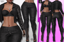 **ELLE GREEN BLACK ROCKER STYLE COMPLET OUTFIT** (WEAR)
