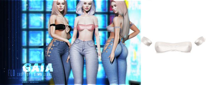 Gaia - Flo Crop Top WHITE