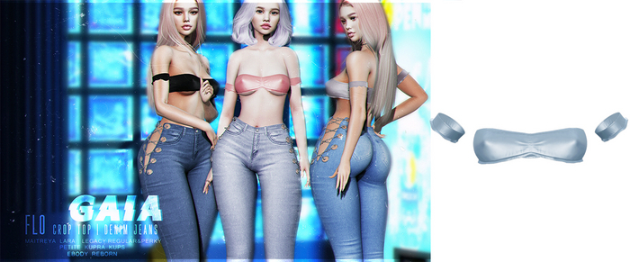 Gaia - Flo Crop Top SKY