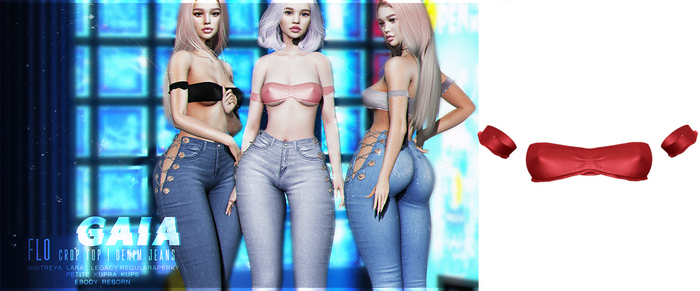 Gaia - Flo Crop Top RED