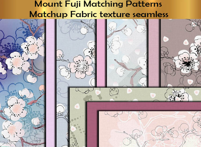 Mount Fuji Matching Patterns Matchup Fabric texture seamless