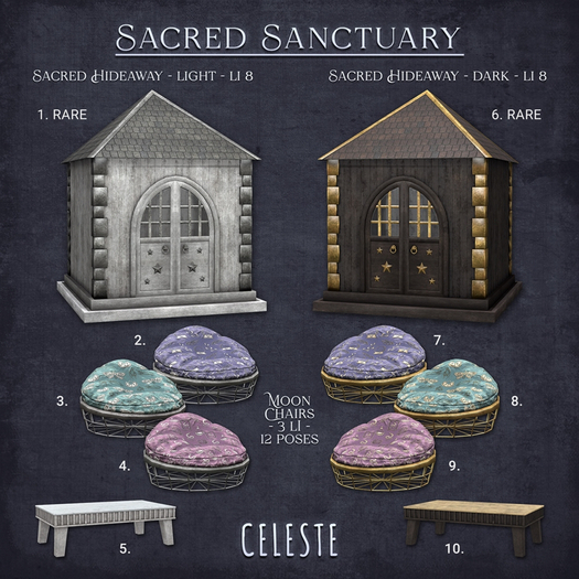 2. CELESTE Moon Chair Blue Silver