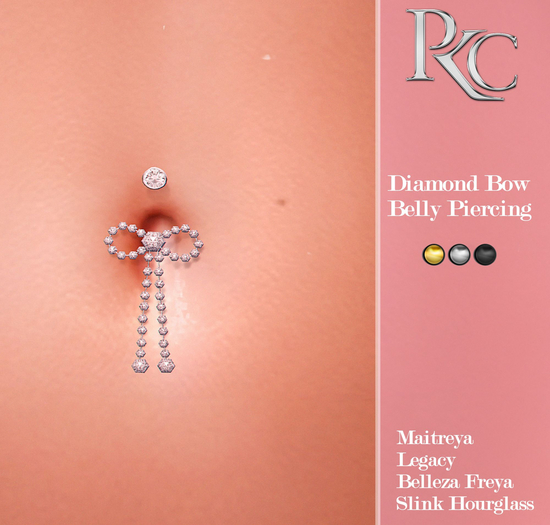 *PKC* Diamond Bow Belly Piercing