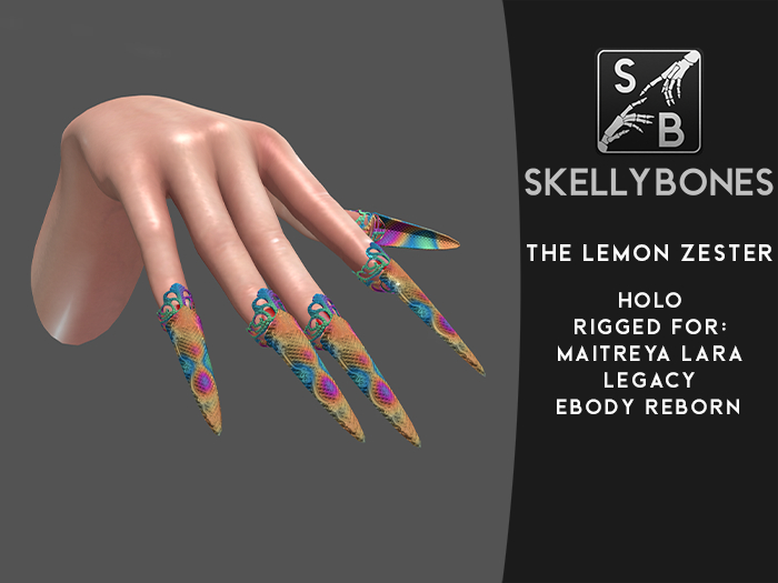 Skellybones -- The Lemon Zester - Holo claws for eBody Reborn, Maitreya Lara and Legacy