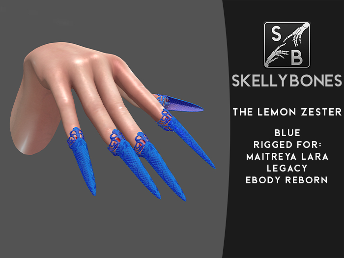 Skellybones -- The Lemon Zester - Blue claws for eBody Reborn, Maitreya Lara and Legacy