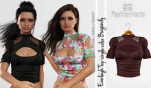 Everleigh Top Burgundy - Maitreya Lara, Lara Petite, Kupra Original, Legacy, Reborn, Reborn Juicy - FashionNatic