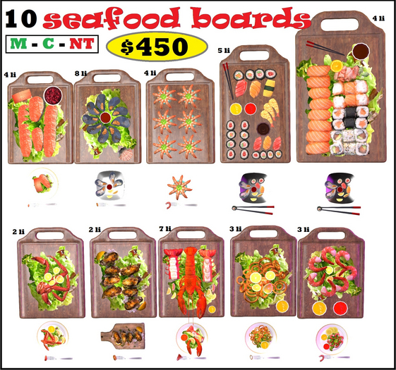 Seafood fatpack - 10 boards