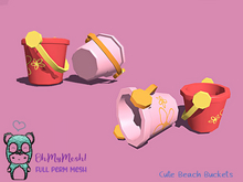 OhMyMesh! Cute Beach Buckets  - Full Perm Mesh