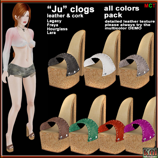 DEMO *KD* Ju leather&cork mules unpacked