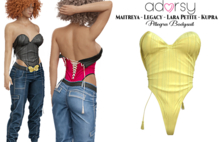 adorsy - Allegra Bodysuit Yellow - Maitreya/Legacy/Lara Petite/Kupra