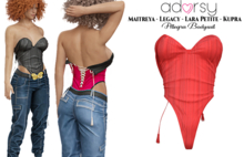 adorsy - Allegra Bodysuit Red - Maitreya/Legacy/Lara Petite/Kupra
