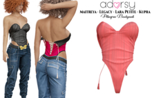 adorsy - Allegra Bodysuit Coral - Maitreya/Legacy/Lara Petite/Kupra