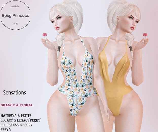 [Sexy Princess] Sensations Orange & Floral Orange 