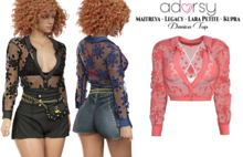 adorsy - Danica Lace Top Coral - Maitreya/Legacy/Lara Petite/Kupra